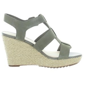 Clarks Maritsa 95 Glad Womens Leather Caged Espadrilles